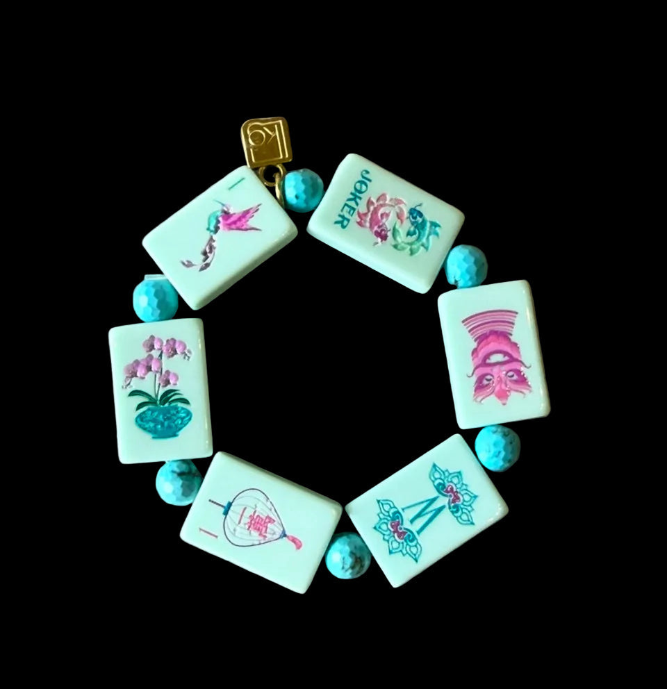 In Mint Condition + Turq Mahjong Bracelet