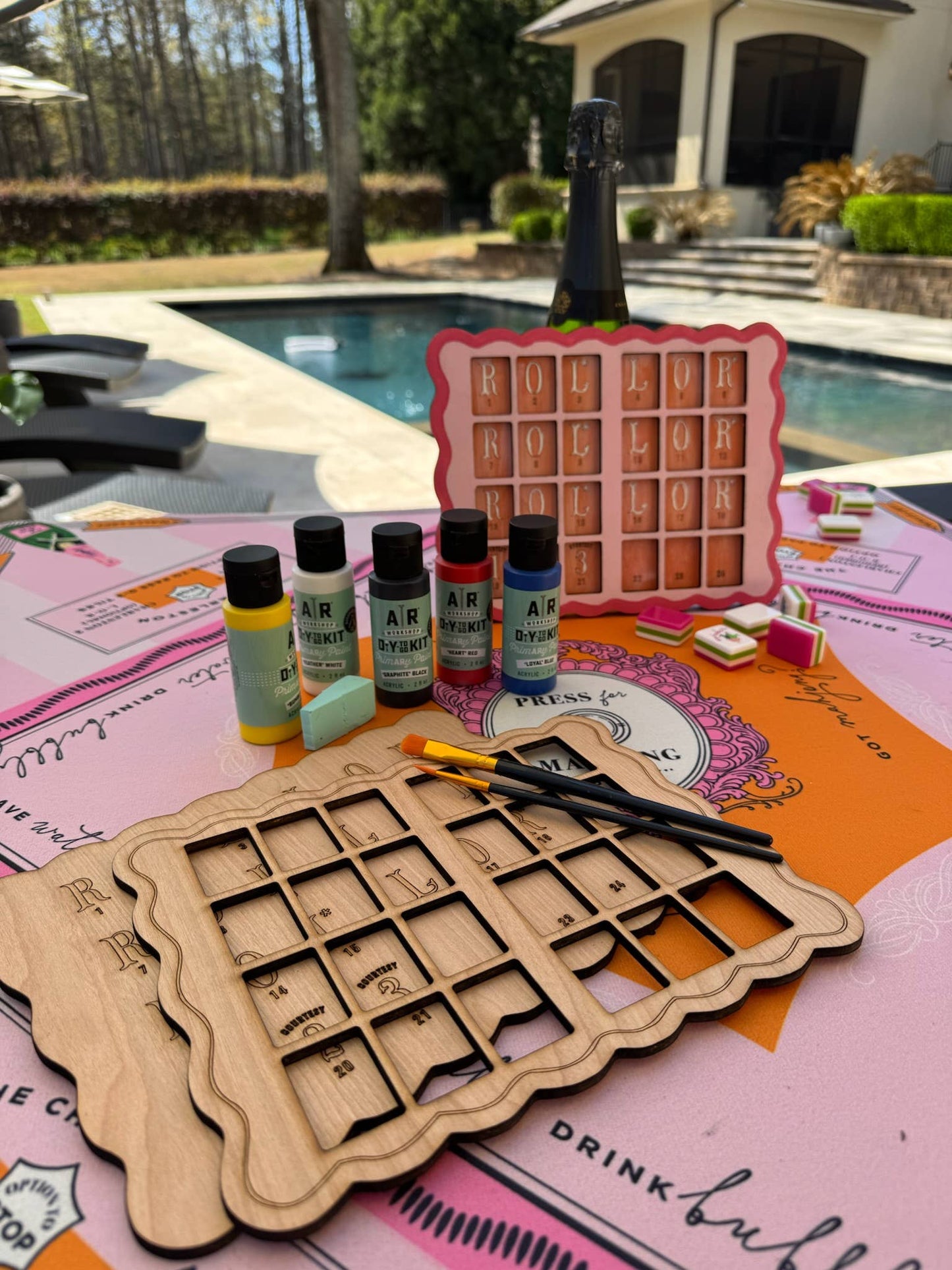 Mahjong Solo Practice Board DIY Kit
