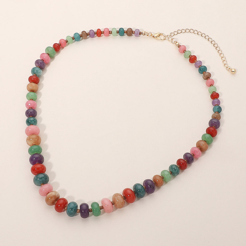 Boho Natural Beaded Necklace