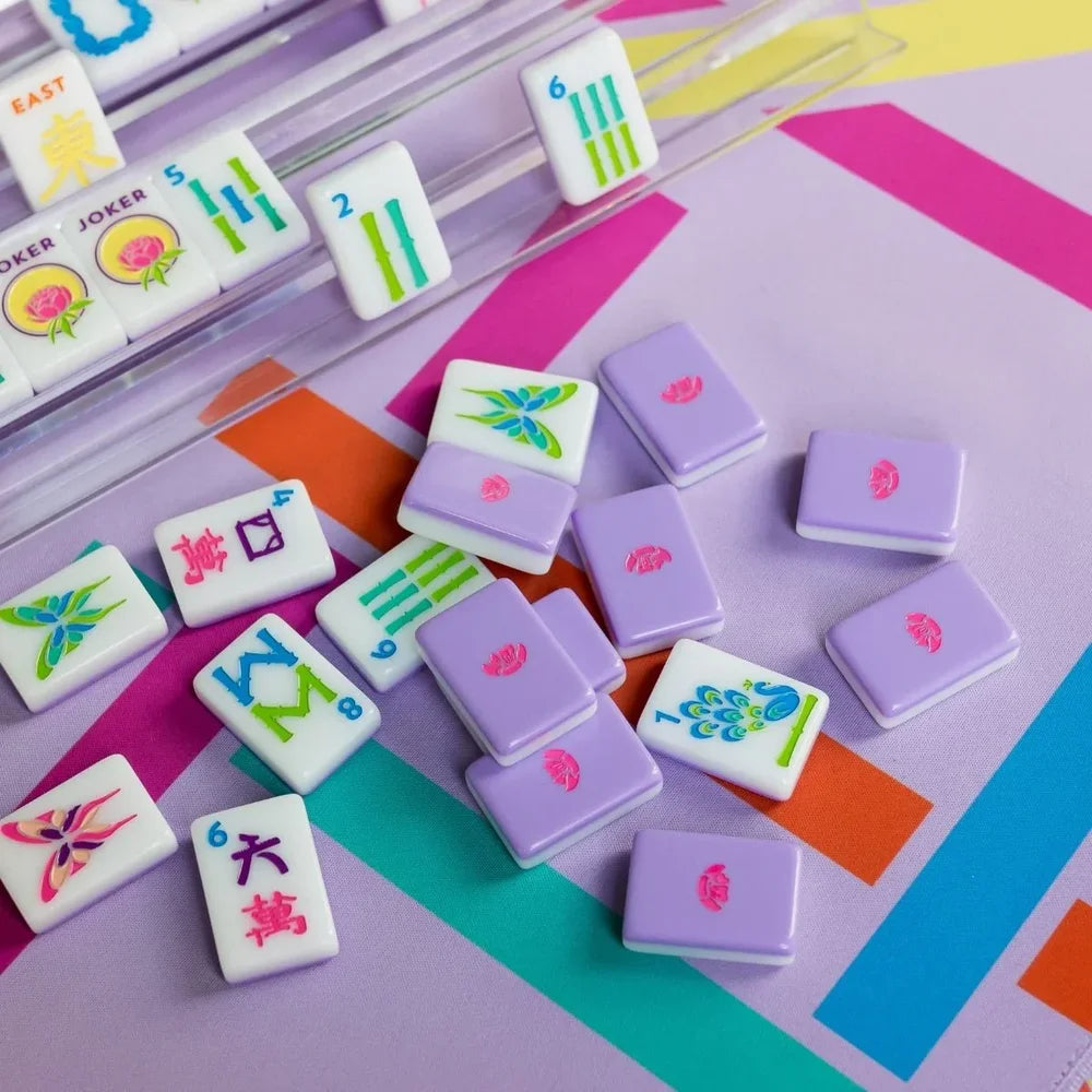 Lilac Trellis Double-Sided Mahjong Mat | The Mahjong House
