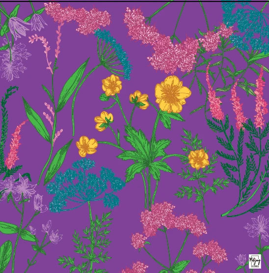 Wild Orchid Glow Mahjong Mat | Bespoke Mahjong