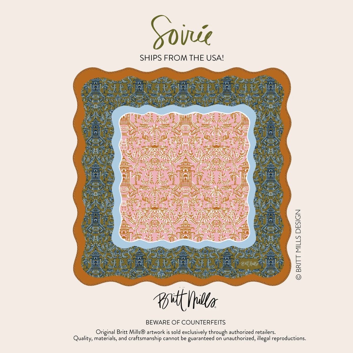 Soiree Britt Mills Mat | Britt Mills Design