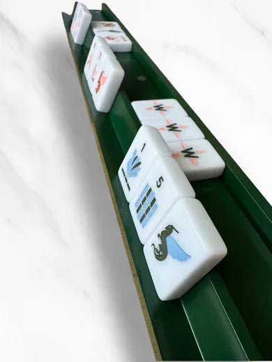 Dark Green Mahjong Racks & Pushers| Peace Love Mahjong