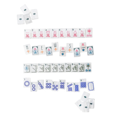 WHITE MOTHER OF PEARL DECO Mahjong Tiles | The Mahjong House