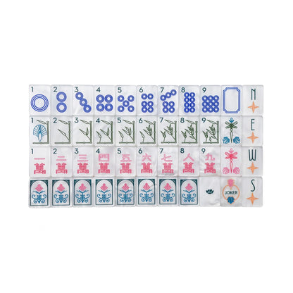 WHITE MOTHER OF PEARL DECO Mahjong Tiles | The Mahjong House
