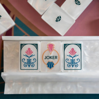 WHITE MOTHER OF PEARL DECO Mahjong Tiles | The Mahjong House