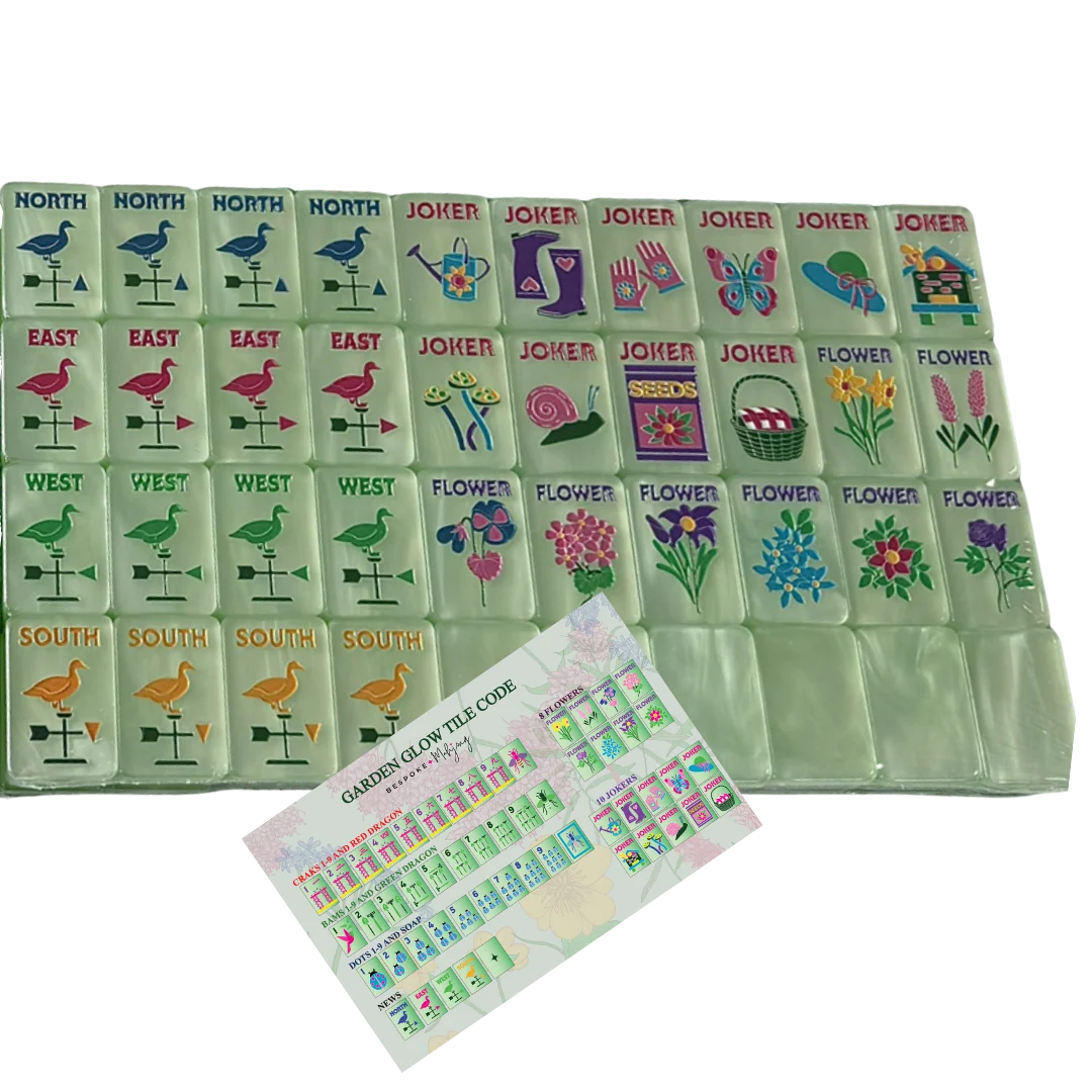 Matcha Pearl Garden Glow Tile Set | Bespoke Mahjong