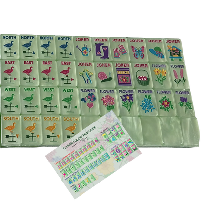 Matcha Pearl Garden Glow Tile Set | Bespoke Mahjong