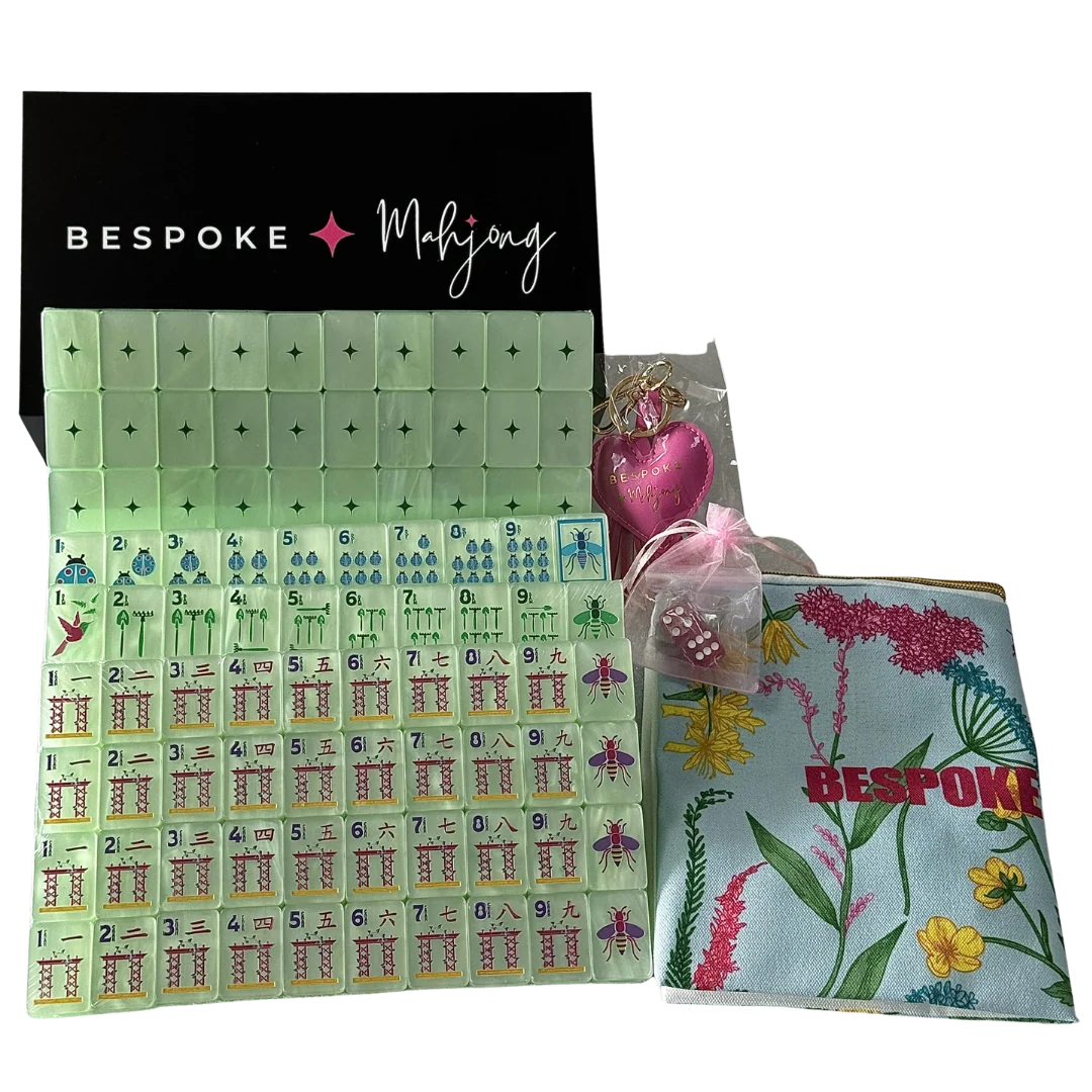 Matcha Pearl Garden Glow Tile Set | Bespoke Mahjong