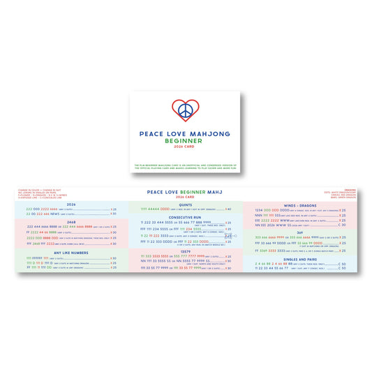 2026 Beginner Mahjong Card