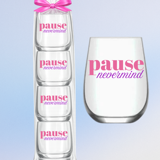 Mahjong Stemless Wine Glasses (4 count) | Fabuplates