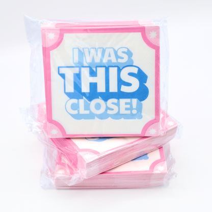 "I Was THIS Close!" Cocktail Napkins | Middle & Main Mahjong