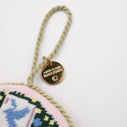 Mahjong Memento Needlepoint Ornament