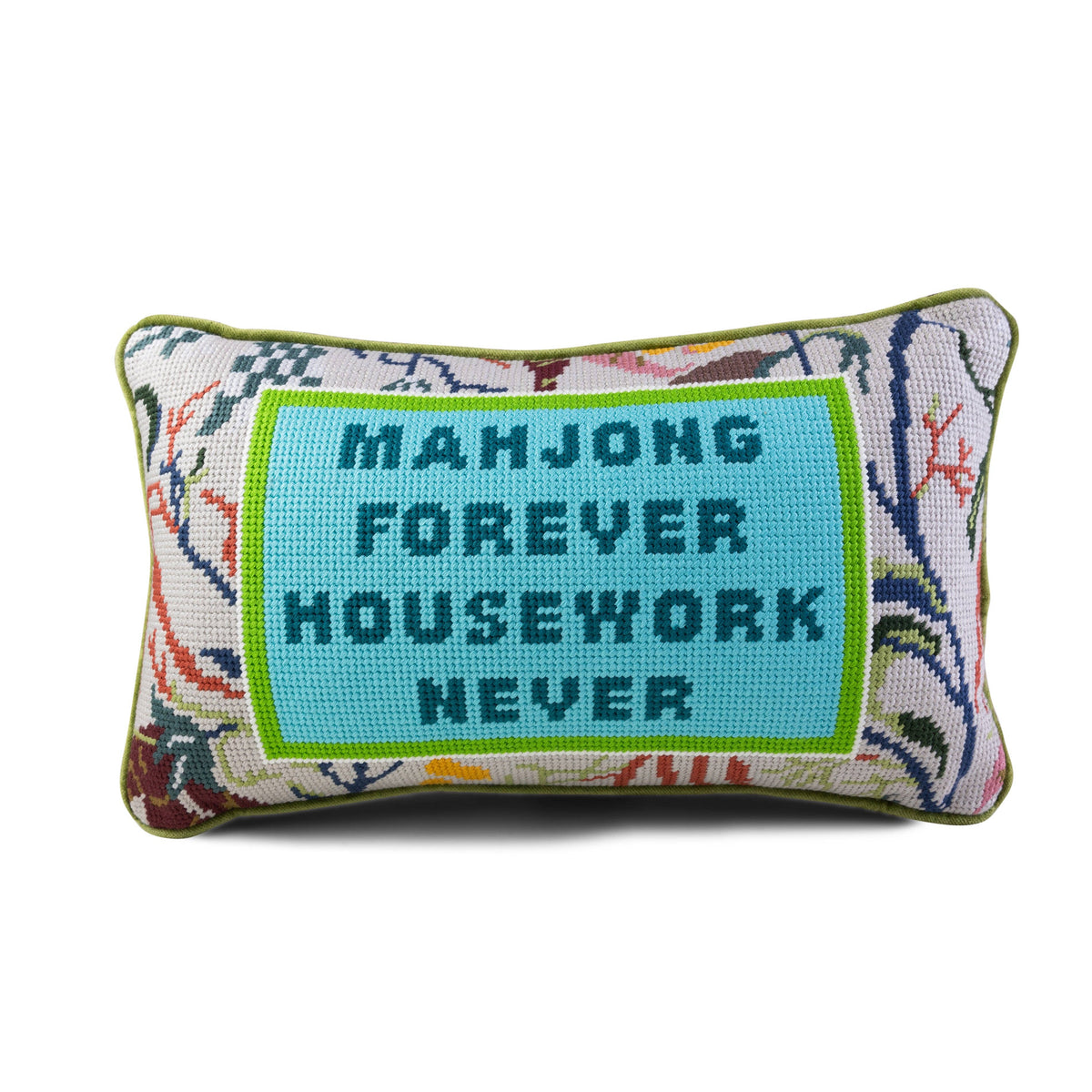 Mahjong Needlepoint Pillow | Furbish