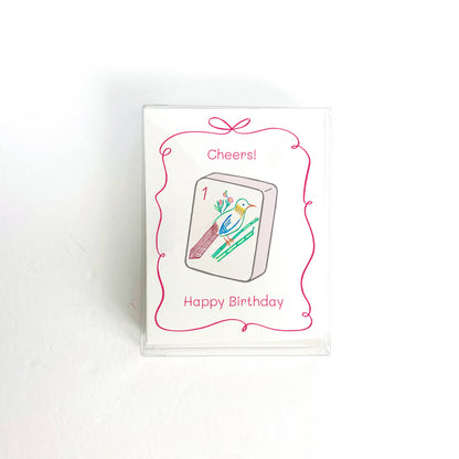One Bam Bird Cheers! Birthday Card | Natty Michelle Paperie