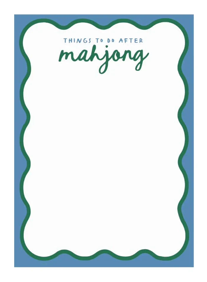"Things To Do After Mahj" Notepad | Peace Love Mahjong