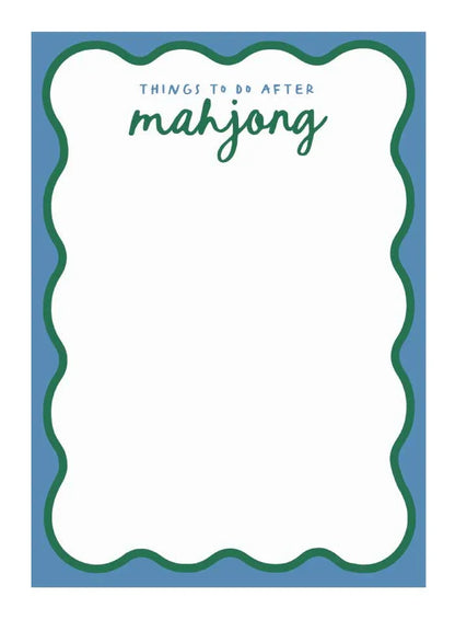 "Things To Do After Mahj" Notepad | Peace Love Mahjong