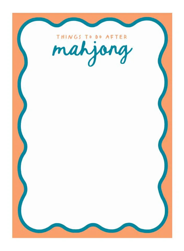 "Things To Do After Mahj" Notepad | Peace Love Mahjong