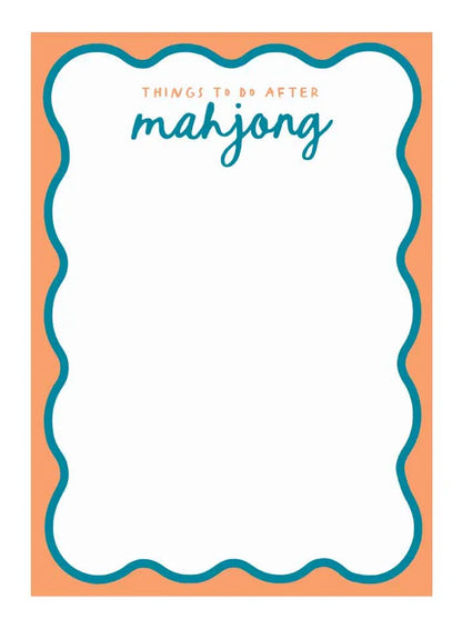 "Things To Do After Mahj" Notepad | Peace Love Mahjong