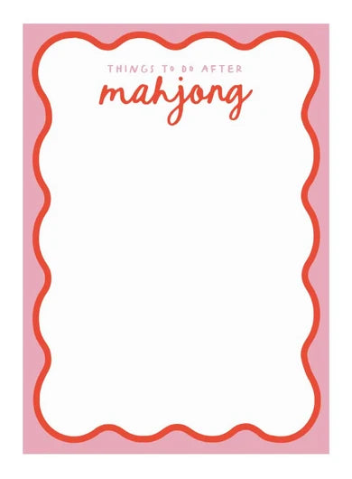 "Things To Do After Mahj" Notepad