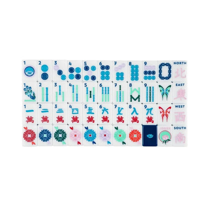 Blue & White House Tile Set - The Mahjong House