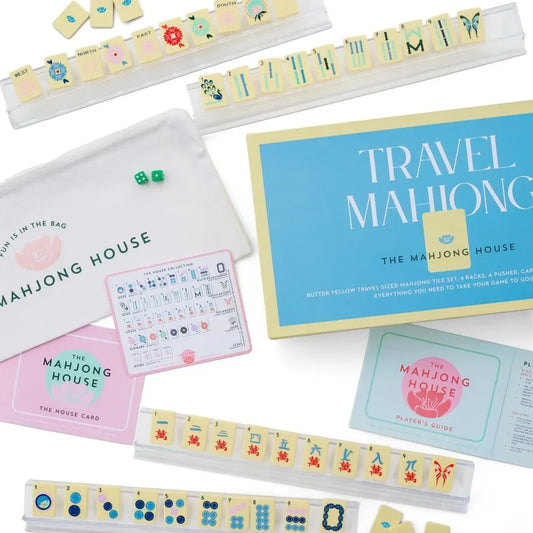 Butter Yellow Travel Mahjong Set | The Mahjong House