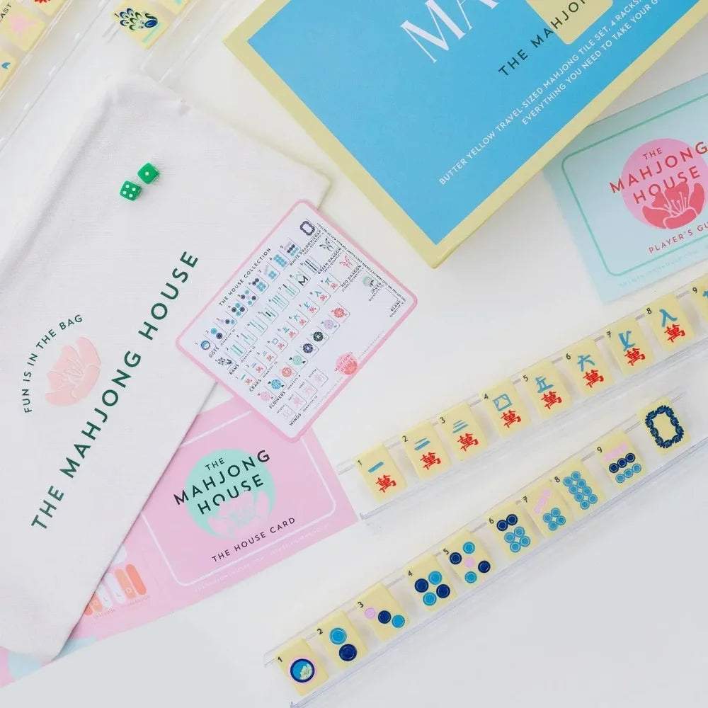 Butter Yellow Travel Mahjong Set | The Mahjong House