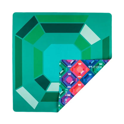 Emerald Gem Double-Sided Mahjong Mat | The Mahjong House