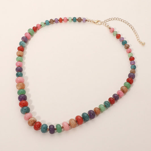 Boho Natural Beaded Necklace