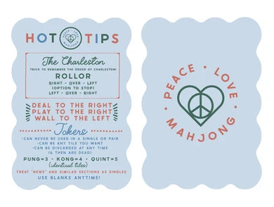 Hot Tips (Blue) Tile Shufflers | Peace Love Mahjong