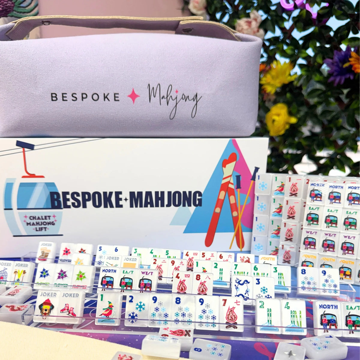 Frosty Pearl The Chalet Travel Tiles Kit | Bespoke Mahjong