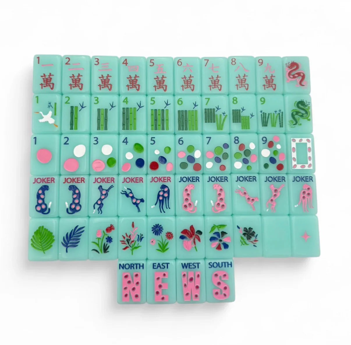Sky Blue Springtime Safari Tile Set | Bespoke Mahjong