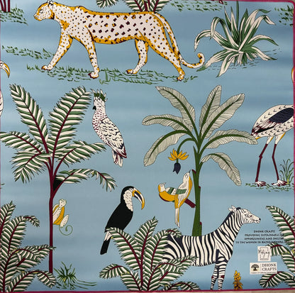 Dhonk & Bespoke Collab Jungle Mat - HOT PINK AND TURQUOISE | Bespoke Mahjong