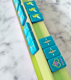 Totally Teal Mile High Mahj Club Travel Tile Set | Peace Love Mahjong