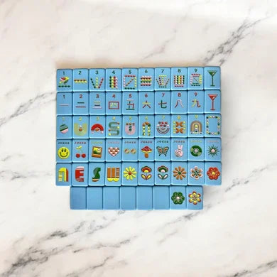 Mod French Blue Tiles - Peace Love Mahjong
