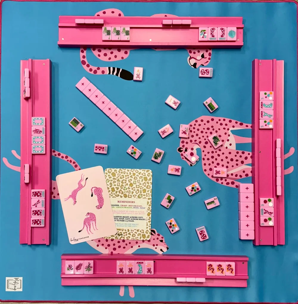 Petal Pink Springtime Safari Tile Set | Bespoke Mahjong