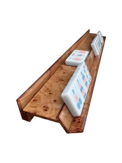 Acrylic Burlwood Mahjong Racks | Peace Love Mahjong