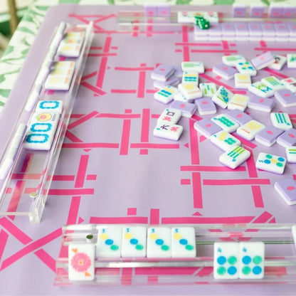 Lilac Trellis Double-Sided Mahjong Mat | The Mahjong House