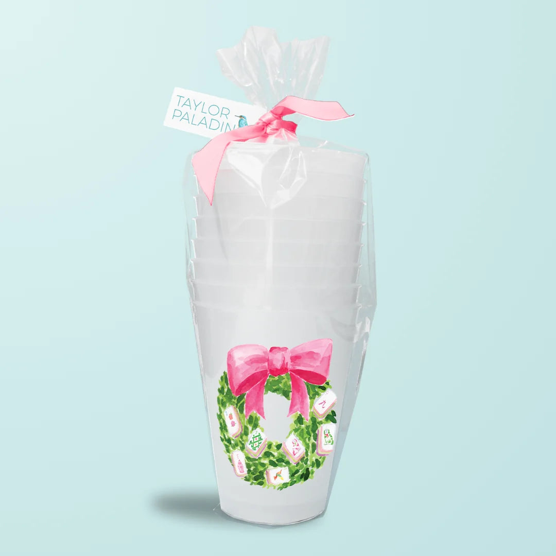 Mahjong Wreath Frosted Cup | Taylor Paladino