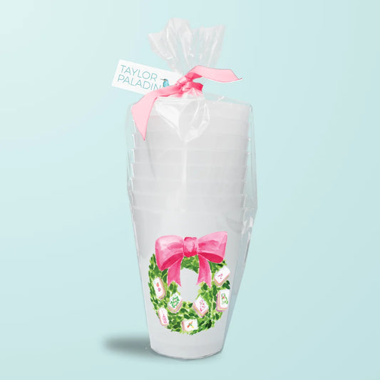 Mahjong Wreath Frosted Cup | Taylor Paladino