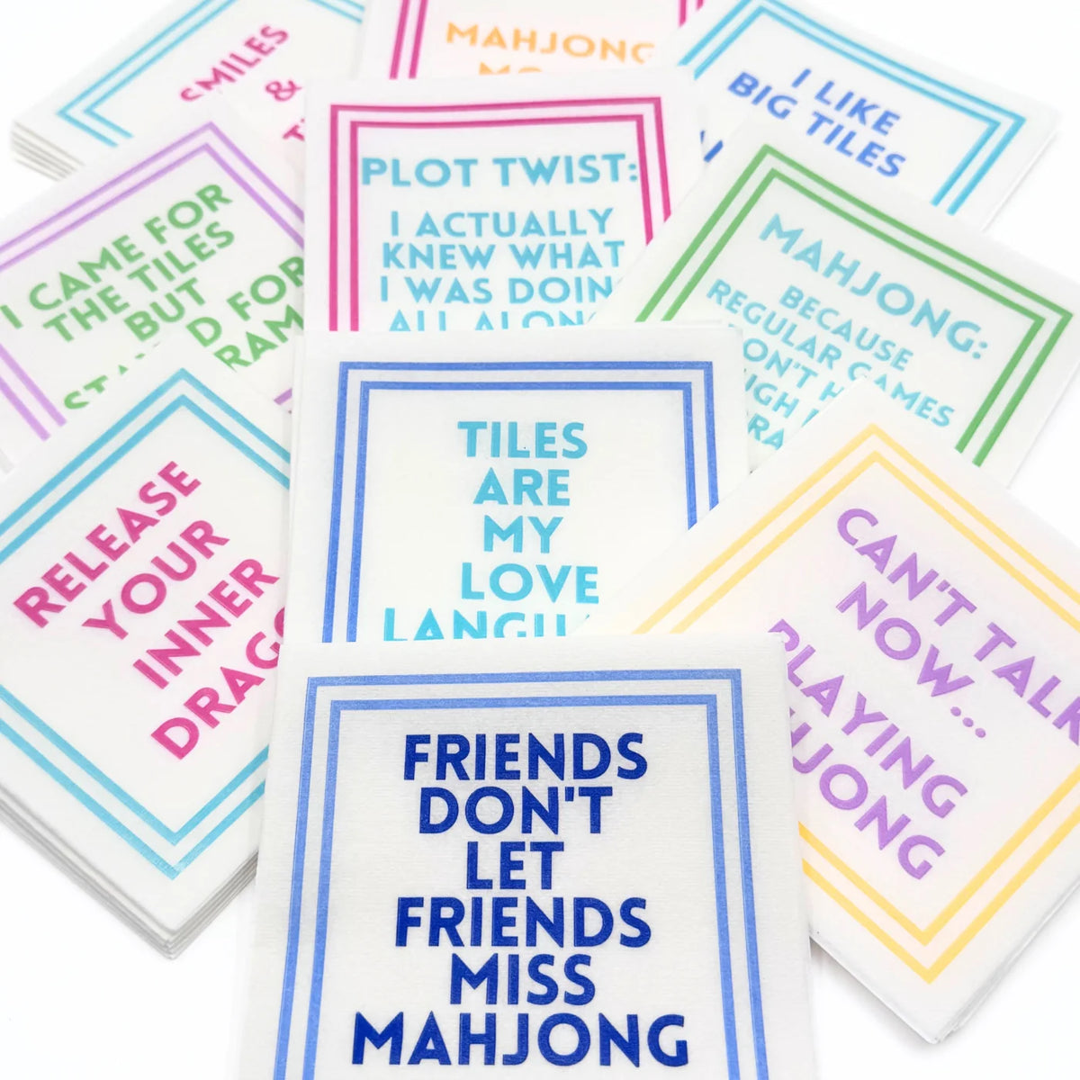 Mahjong Cocktail Napkins | My Fair Mahjong
