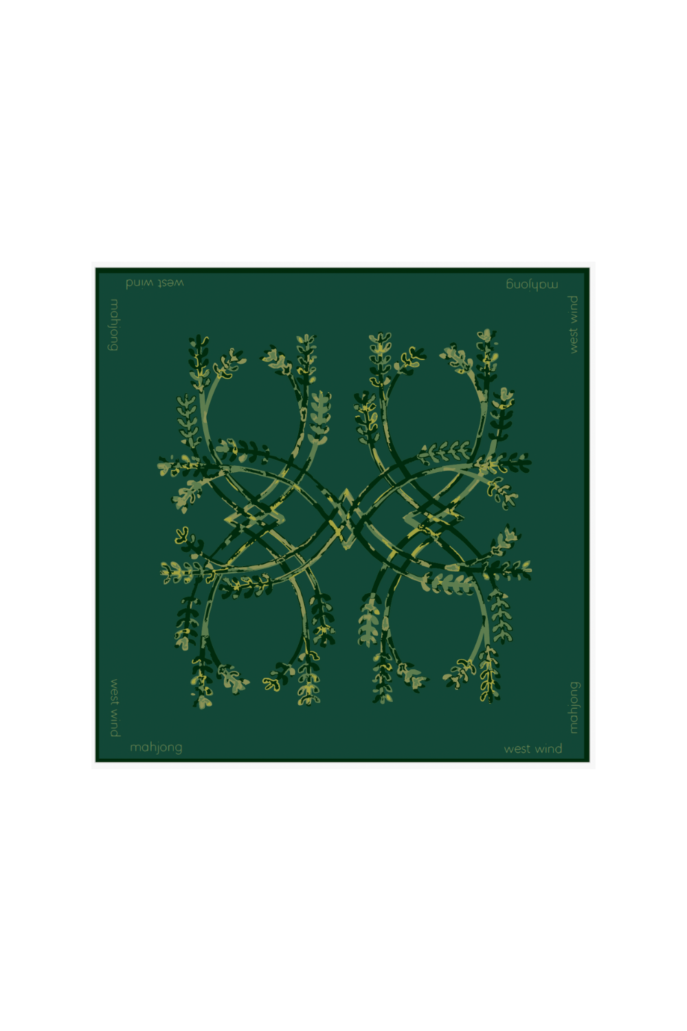 Mahjong Tile Mat - Green