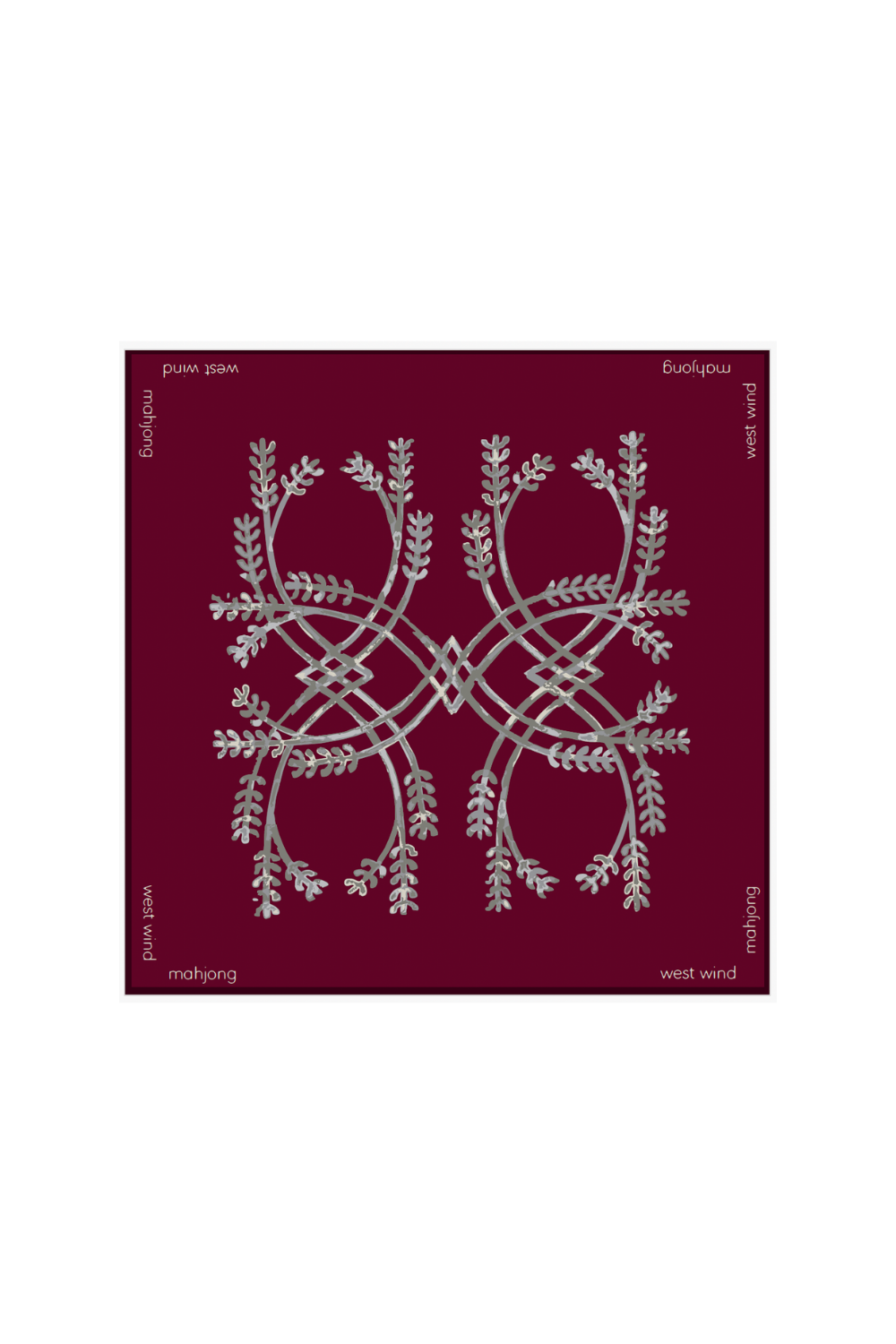 Mahjong Tile Mat - Maroon