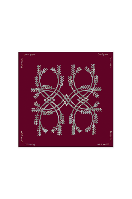 Mahjong Tile Mat - Maroon