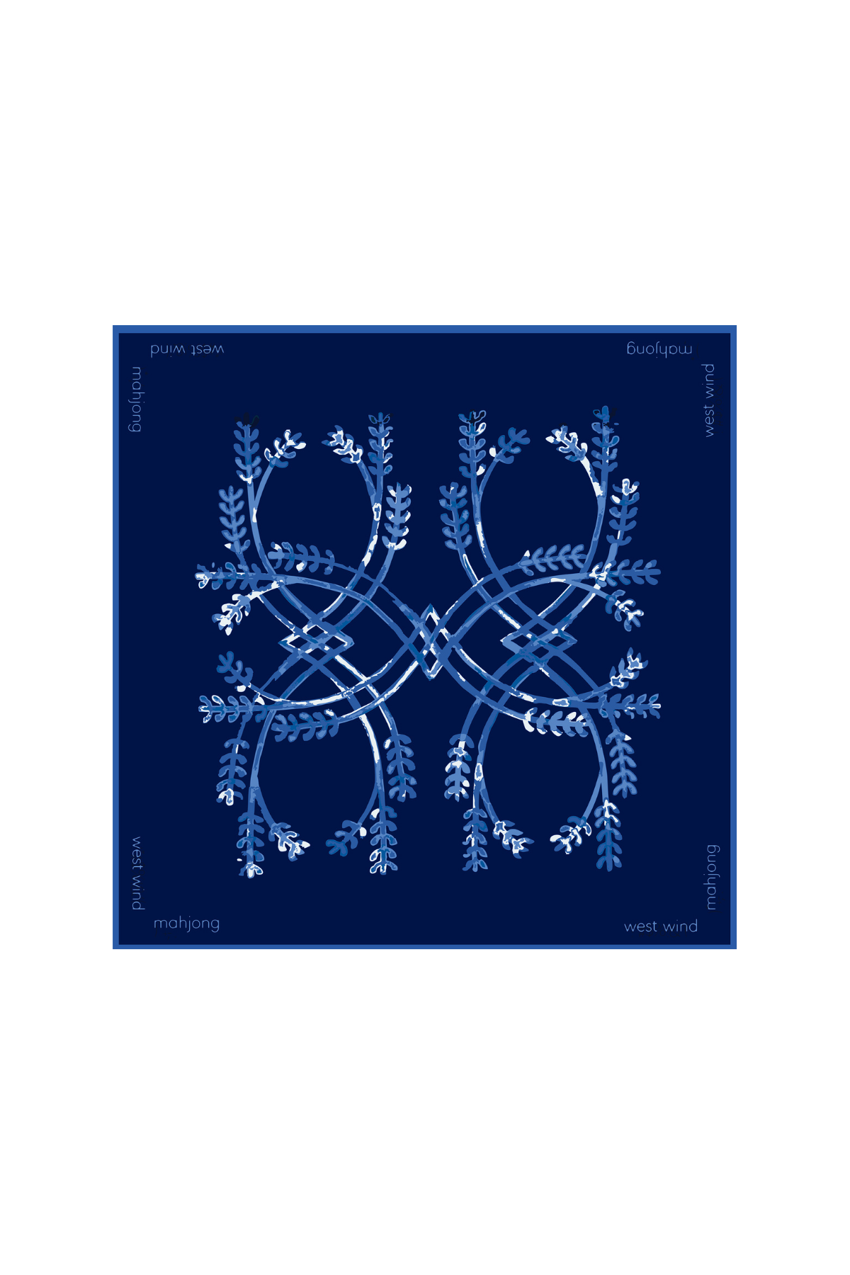 Mahjong Tile Mat - Navy