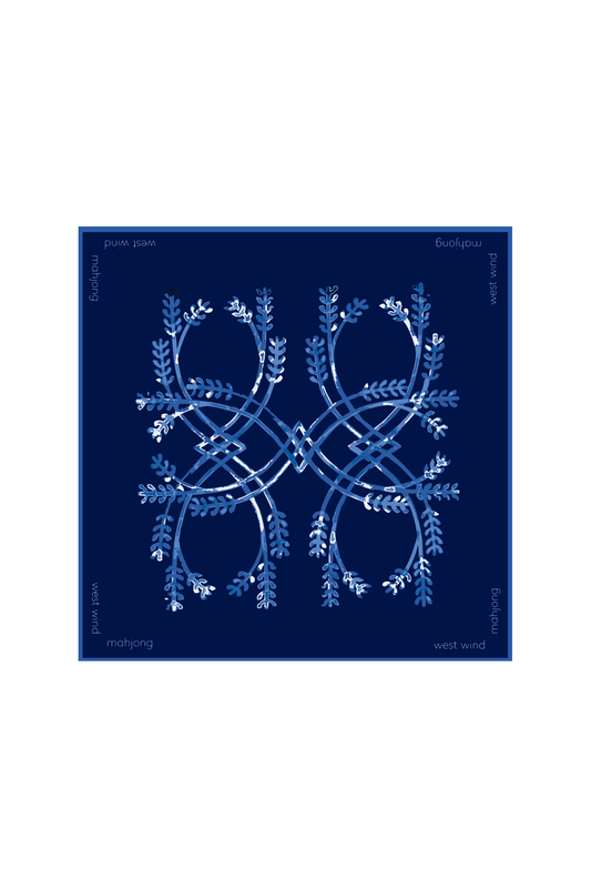 Mahjong Tile Mat - Navy