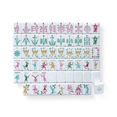 Merry Nutcracker Holiday Mahjong Tiles Set | Peace Love Mahjong