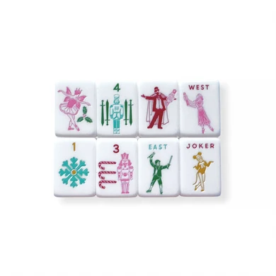 Merry Nutcracker Holiday Mahjong Tiles Set | Peace Love Mahjong