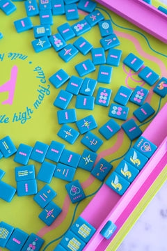 Totally Teal Mile High Mahj Club Travel Tile Set | Peace Love Mahjong