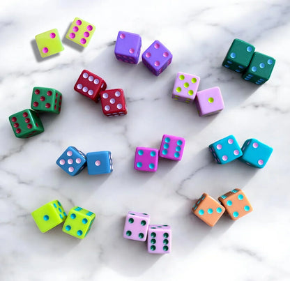 Colorful Mahjong Dice Set (Set of 2) | Peace Love Mahjong